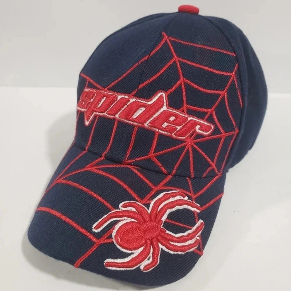 Spyder Blue/Red Velcro Back Kids/Youth Ball Cap. - Picture 1 of 5